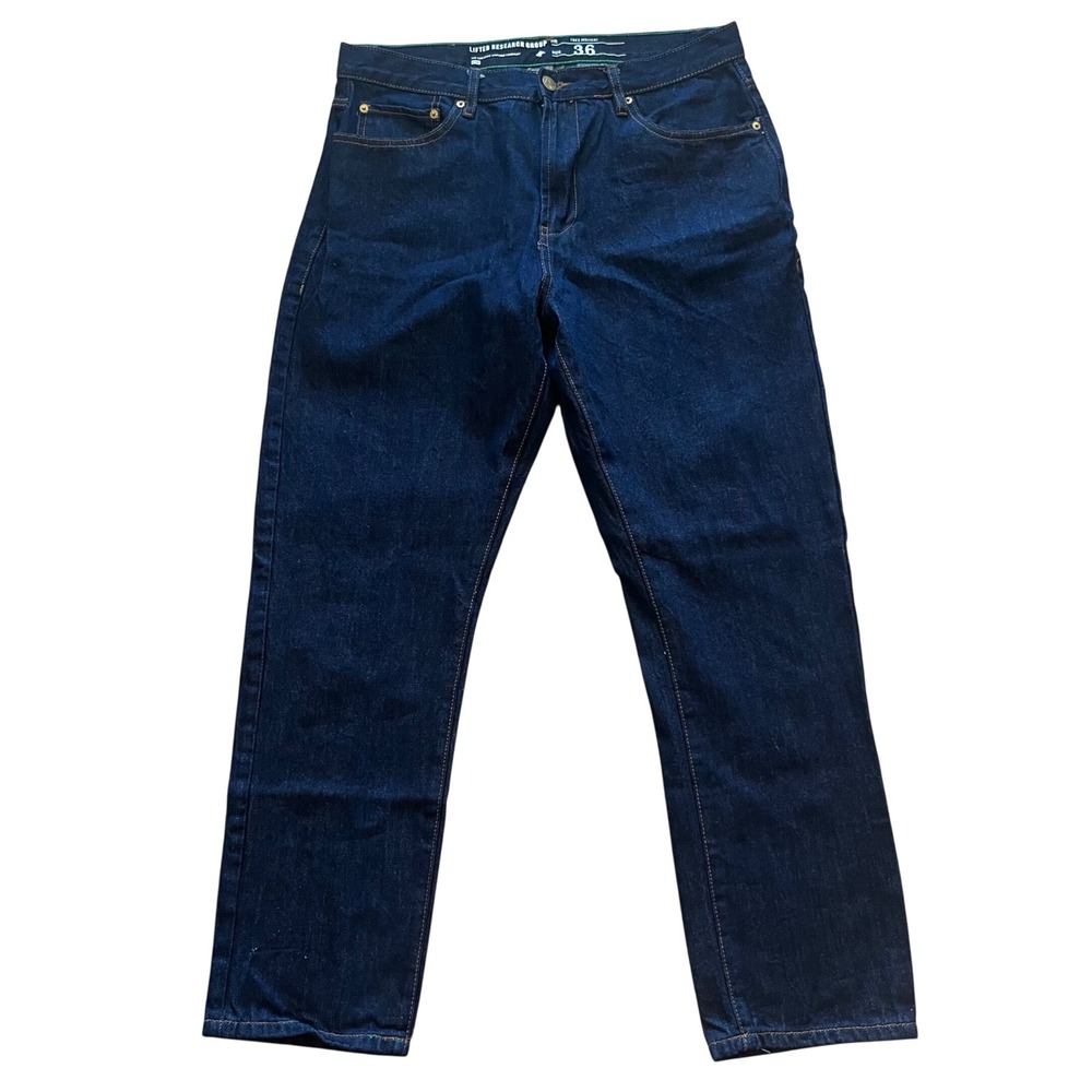 LRG Lifted Research Group True Straight Jeans Mens 36 Indigo Blue Denim